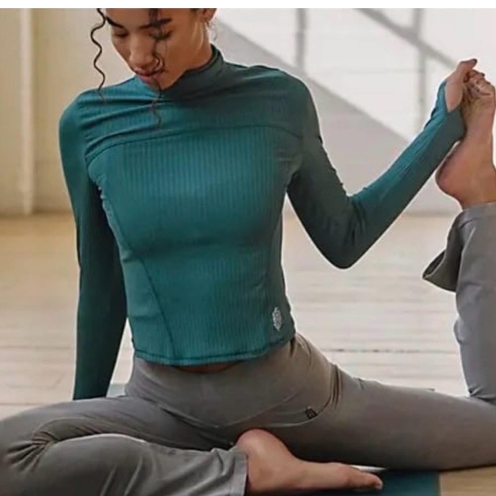 NWT Free People Movement Teal Long Sleeve Women's Top XS
